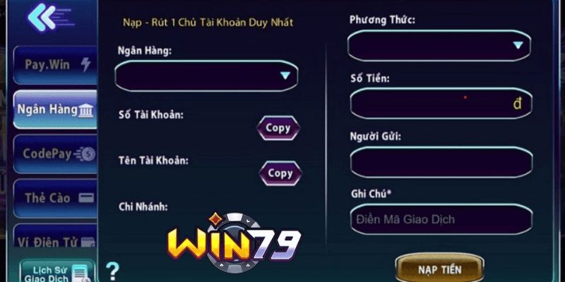 Nhà cái hỗ trợ nhiều phương thức nạp tiền đa dạng